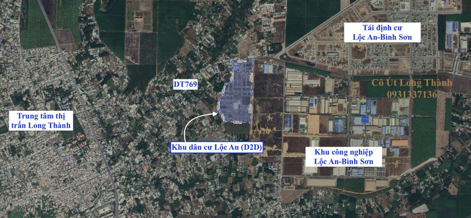 Vị trí dự án Khu dân cư Lộc An (D2D)